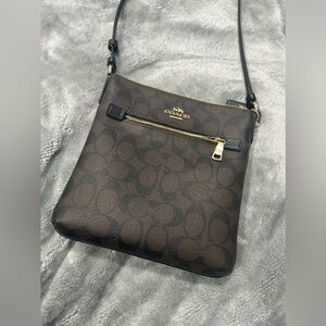 Coach Rowan file brown crossbody purse
